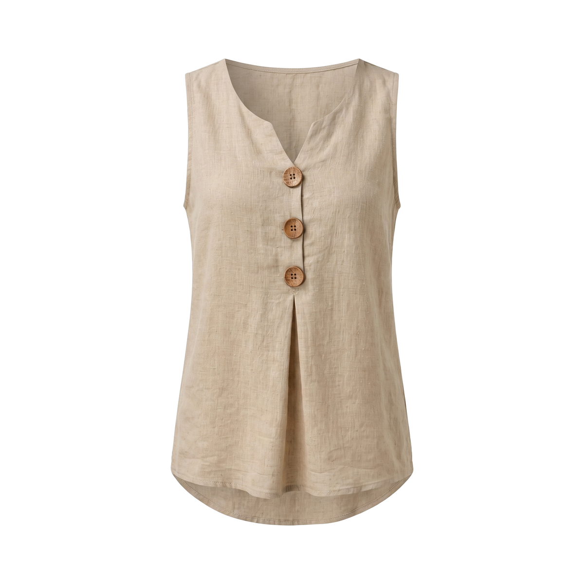 Sleeveless Button Top