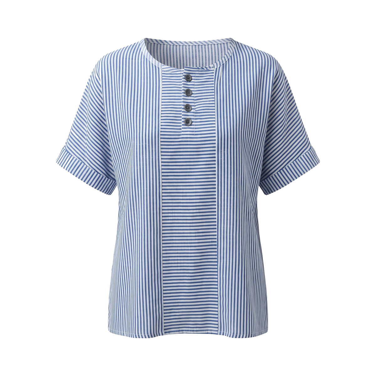 Striped Button Top