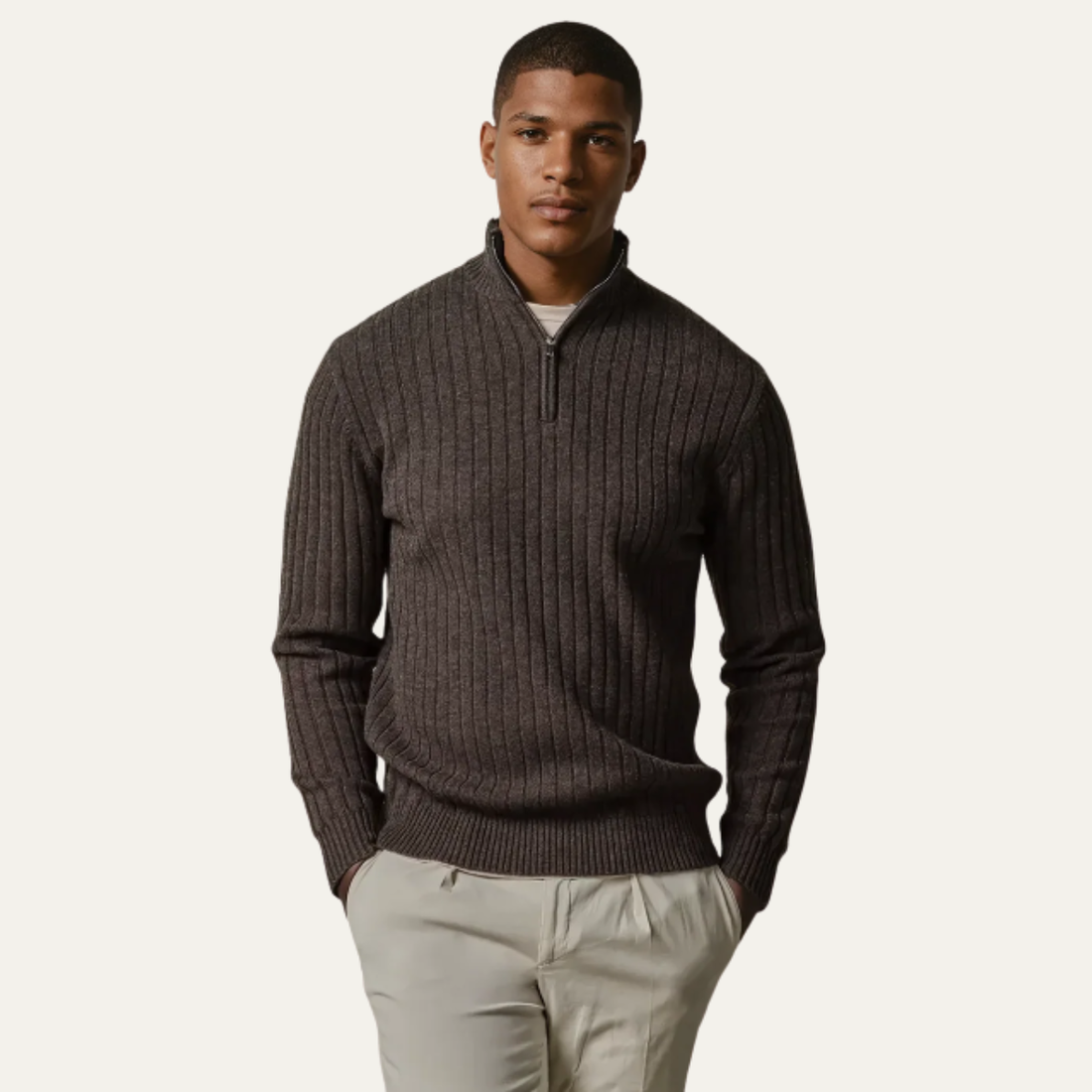 Pembroke Baumwoll-Half-Zip-Pullover