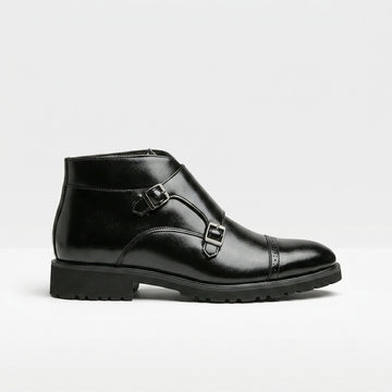 Men's Leather Monk Strap Ankle Boots