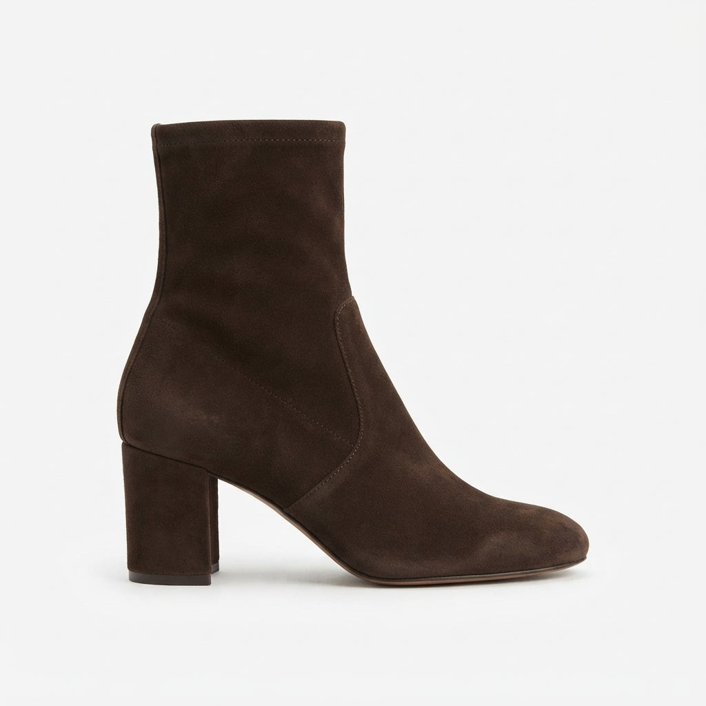 Women's All-Day Comfort Suede Heeled Ankle Boots