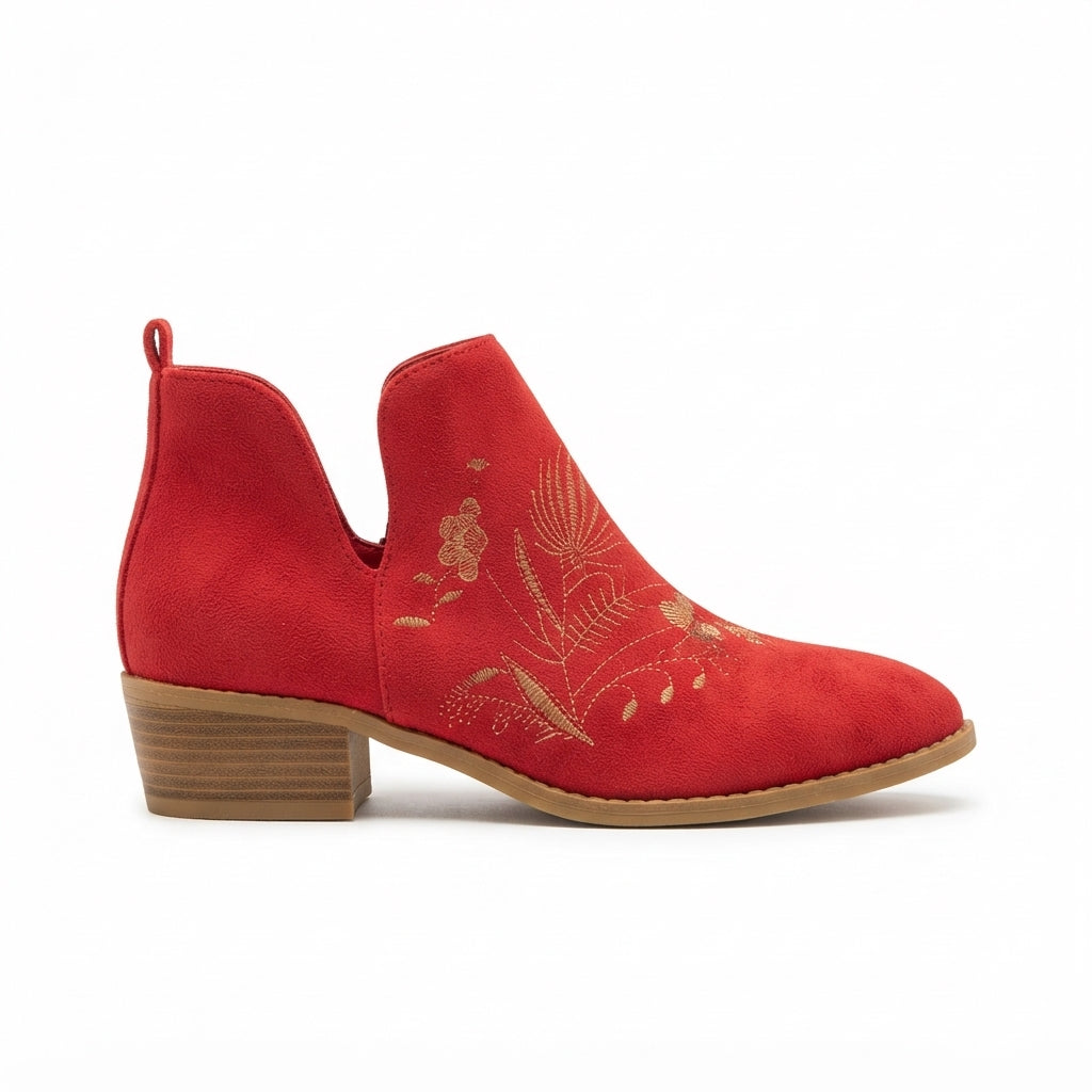 Women's Graceful Pointed Toe Heeled Ankle Boots