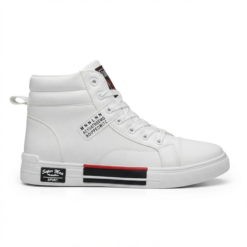 Men's Relaxed Lace-Up High-Top Trainers