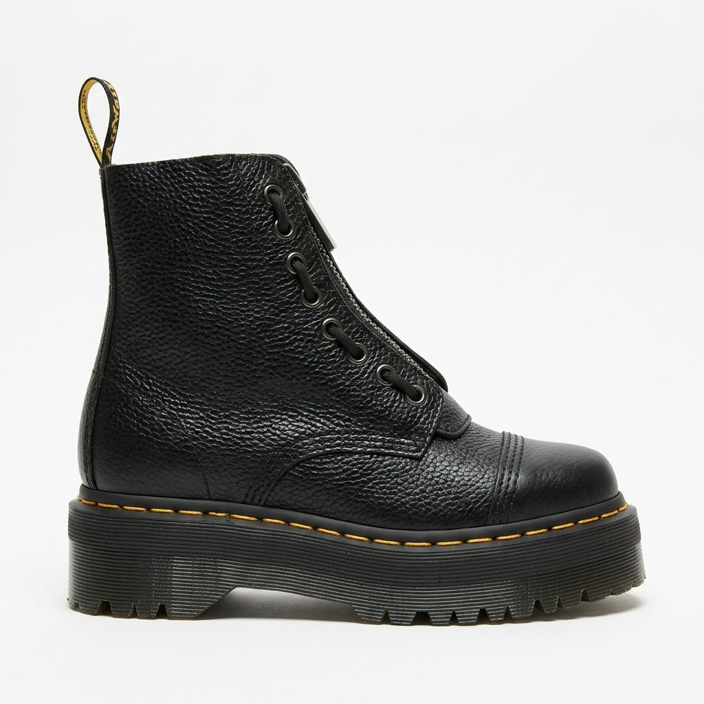 Women's Platform Leather Combat Boots