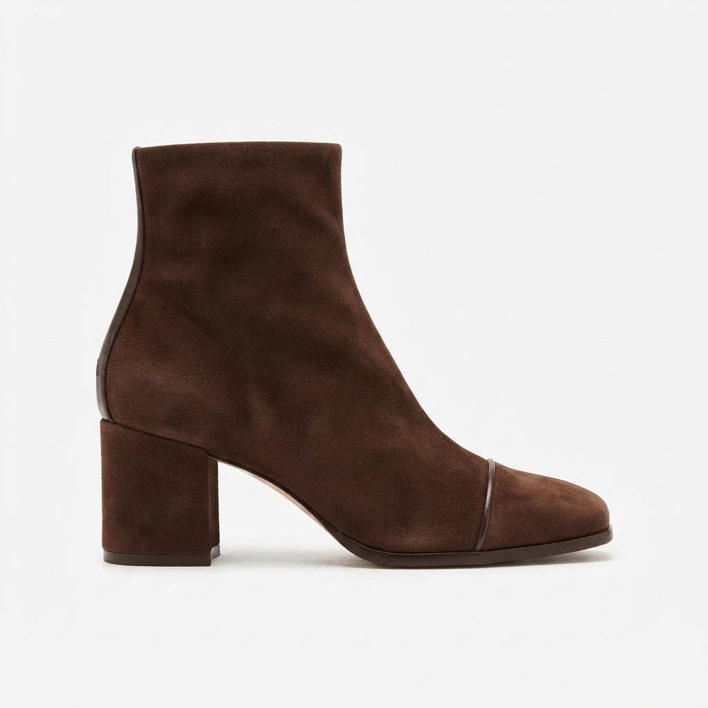 Women's Suede Heeled Ankle Boots