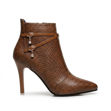 Women's Pointed Toe Heeled Ankle Boots