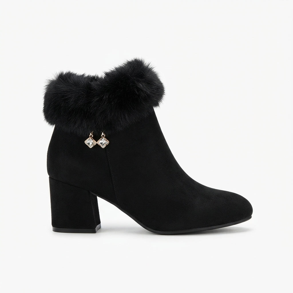 Women's Cosy Heeled Ankle Boots
