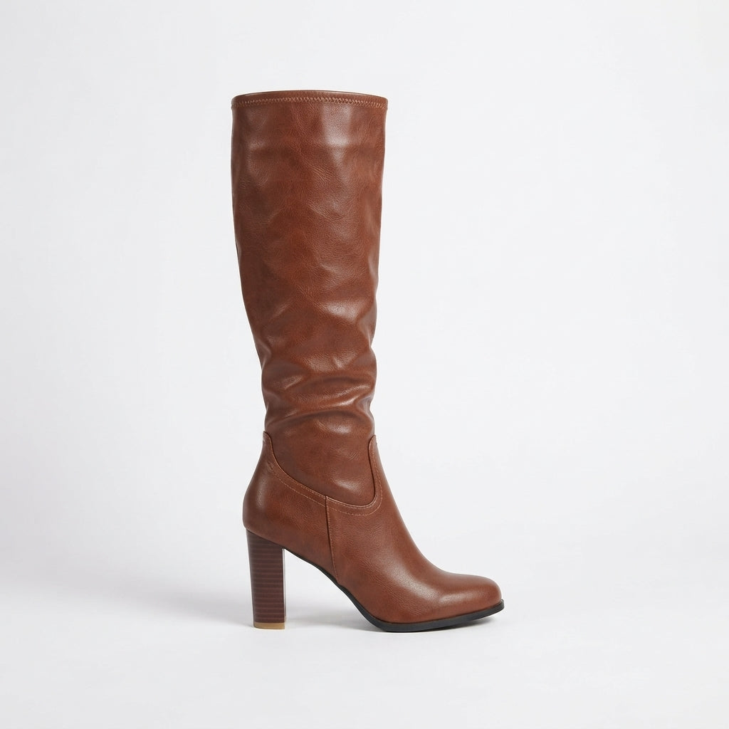 Women's Heeled Platform Knee High Boots