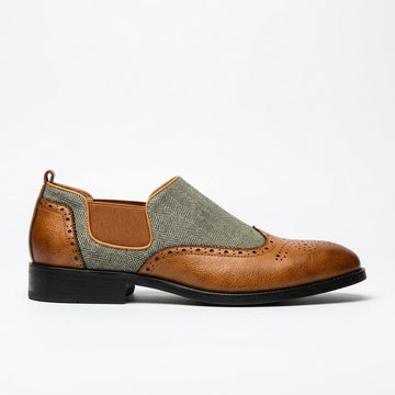 Men's Leather Brogue Loafers