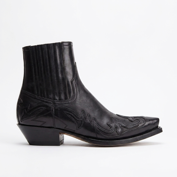 Men's Leather Cowboy Ankle Boots