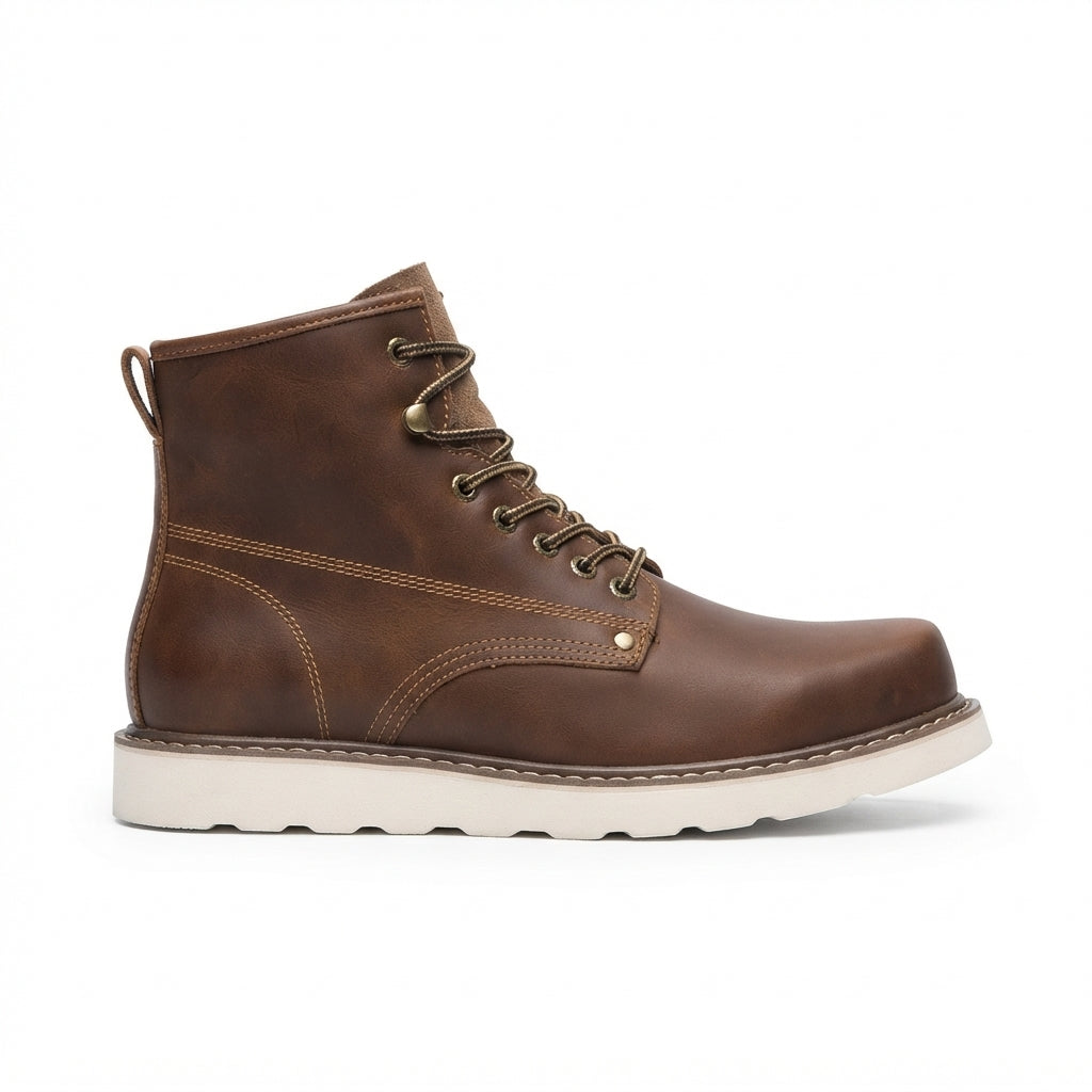 Men's Lace-Up Leather Ankle Boots