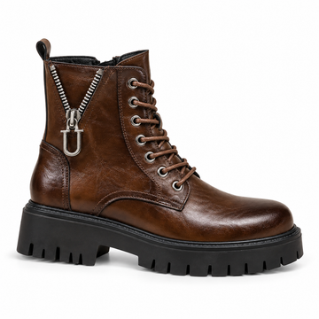 Men's Rugged Leather Combat Boots