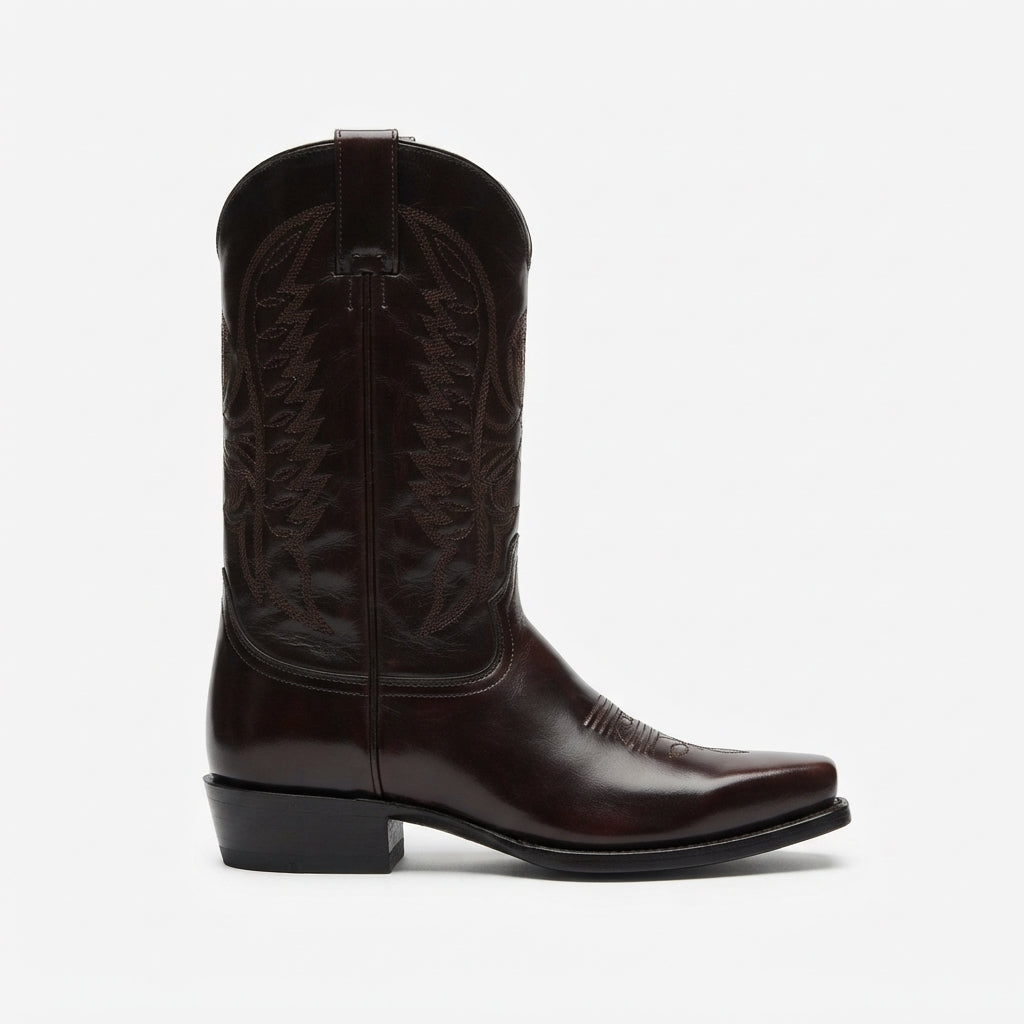 Men's Heeled Leather Cowboy Boots