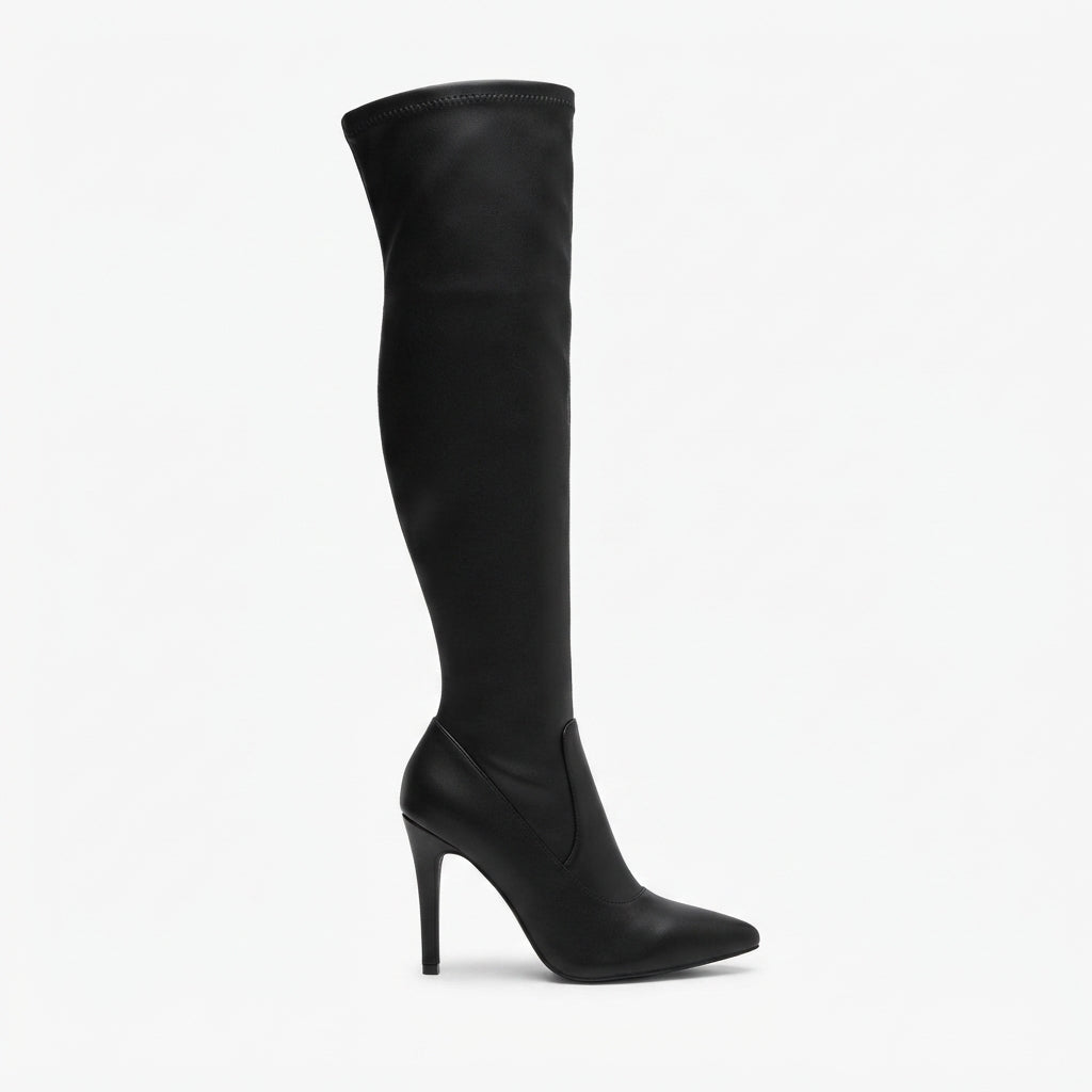 Women's Over The Knee High Pointed Toe Heeled Boots