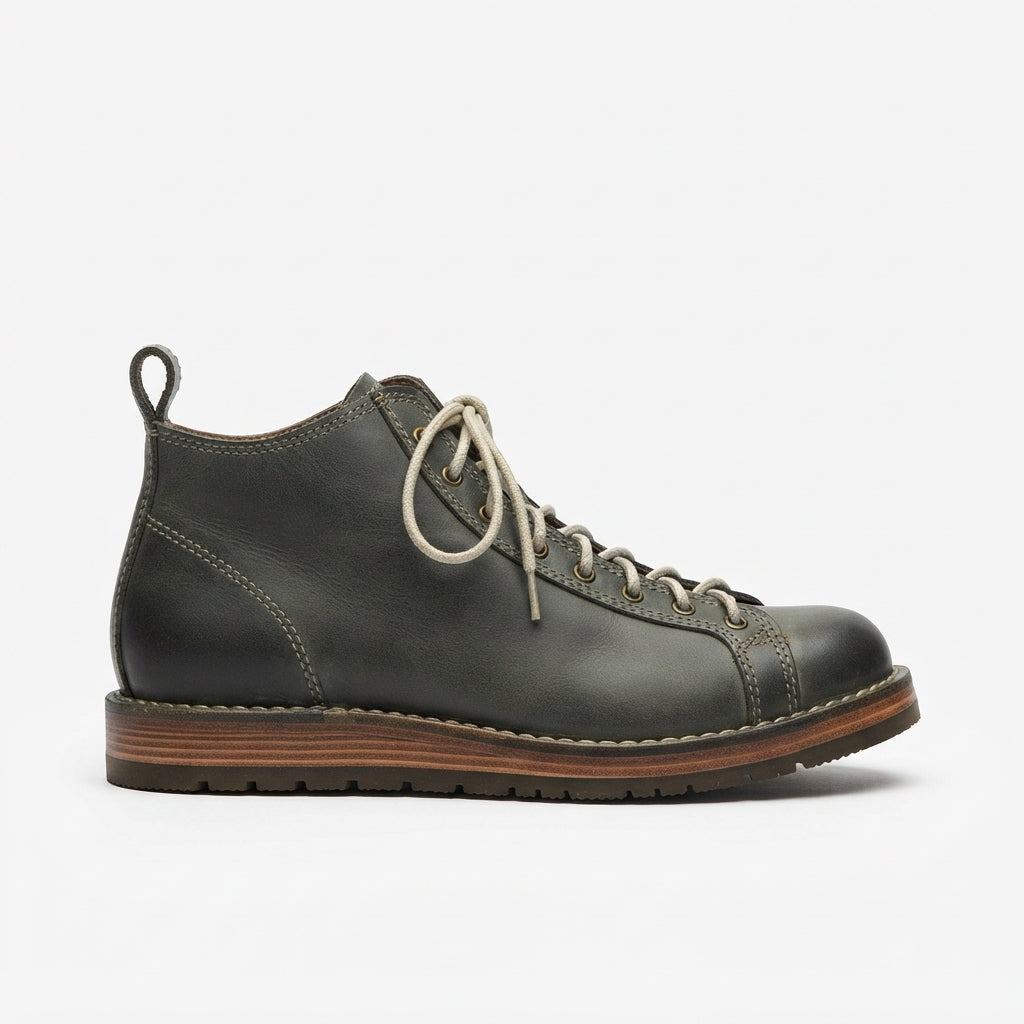 Men's Rugged Leather Combat Boots