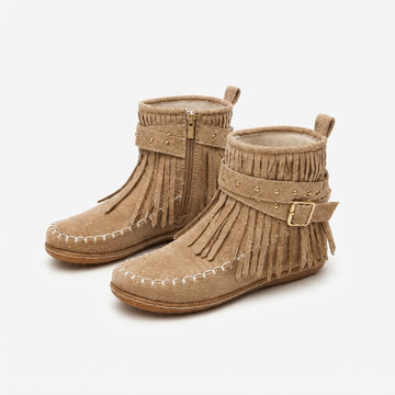 Women's Charming Suede Fringe Ankle Boots