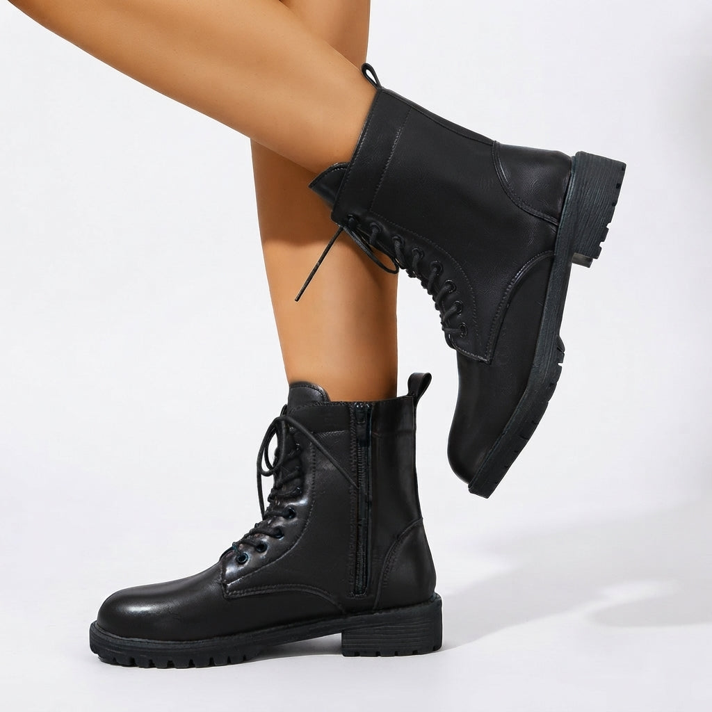 Women's Lace-Up Combat Ankle Boots