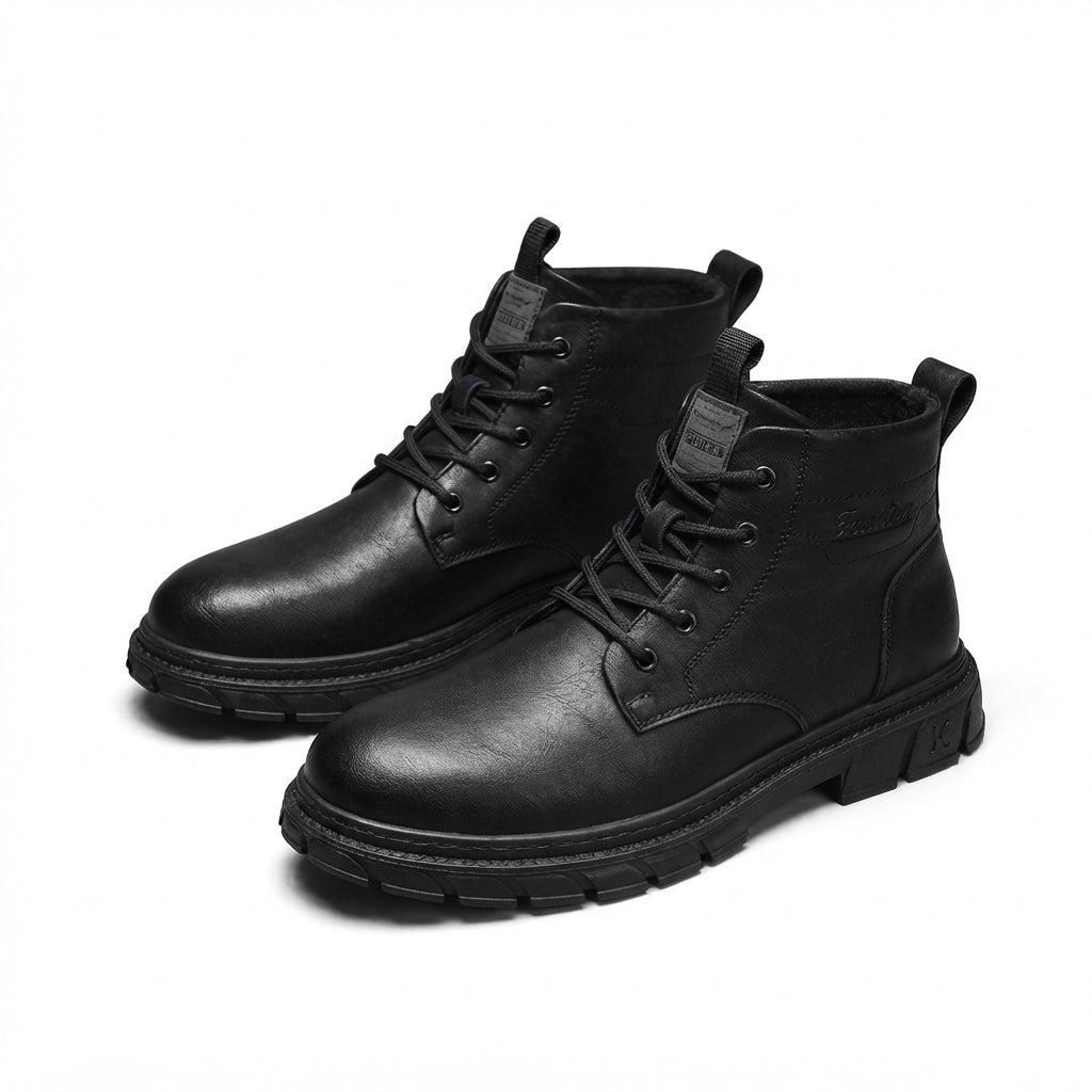 Men's Rugged Leather Combat Boots