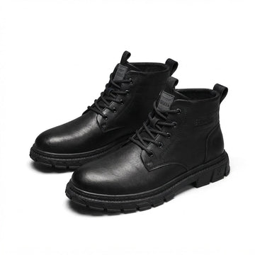 Men's Rugged Leather Combat Boots