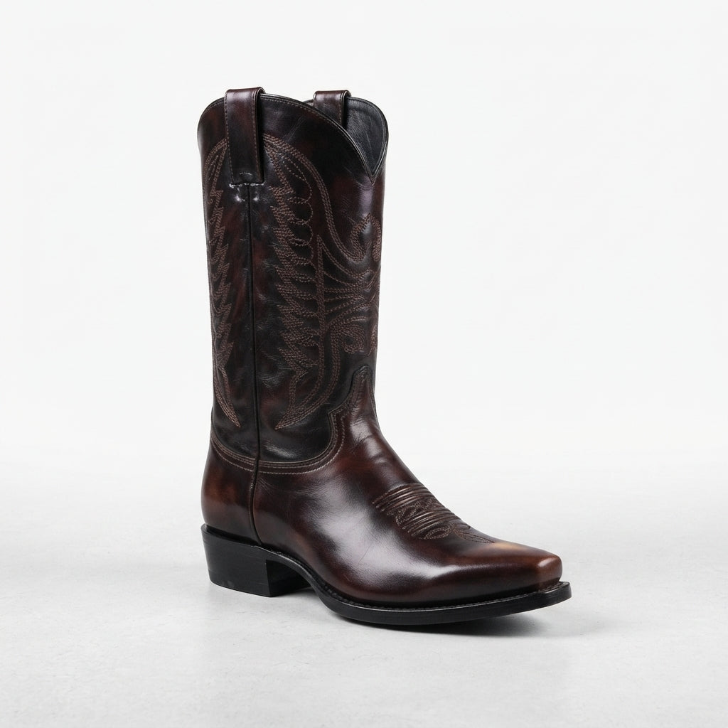 Men's Heeled Leather Cowboy Boots