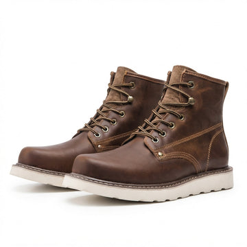 Men's Lace-Up Leather Ankle Boots