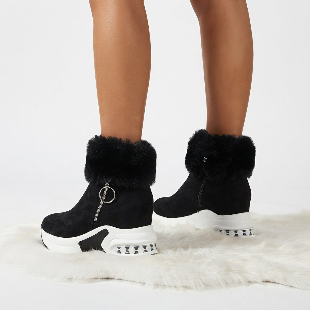 Women's Winter Fur Platform Ankle Boots