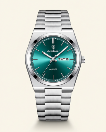Steel Watch Emerald Dial