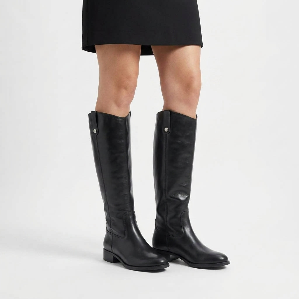 Women's Wide Calf Knee High Leather Boots