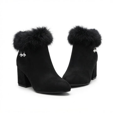Women's Cosy Heeled Ankle Boots