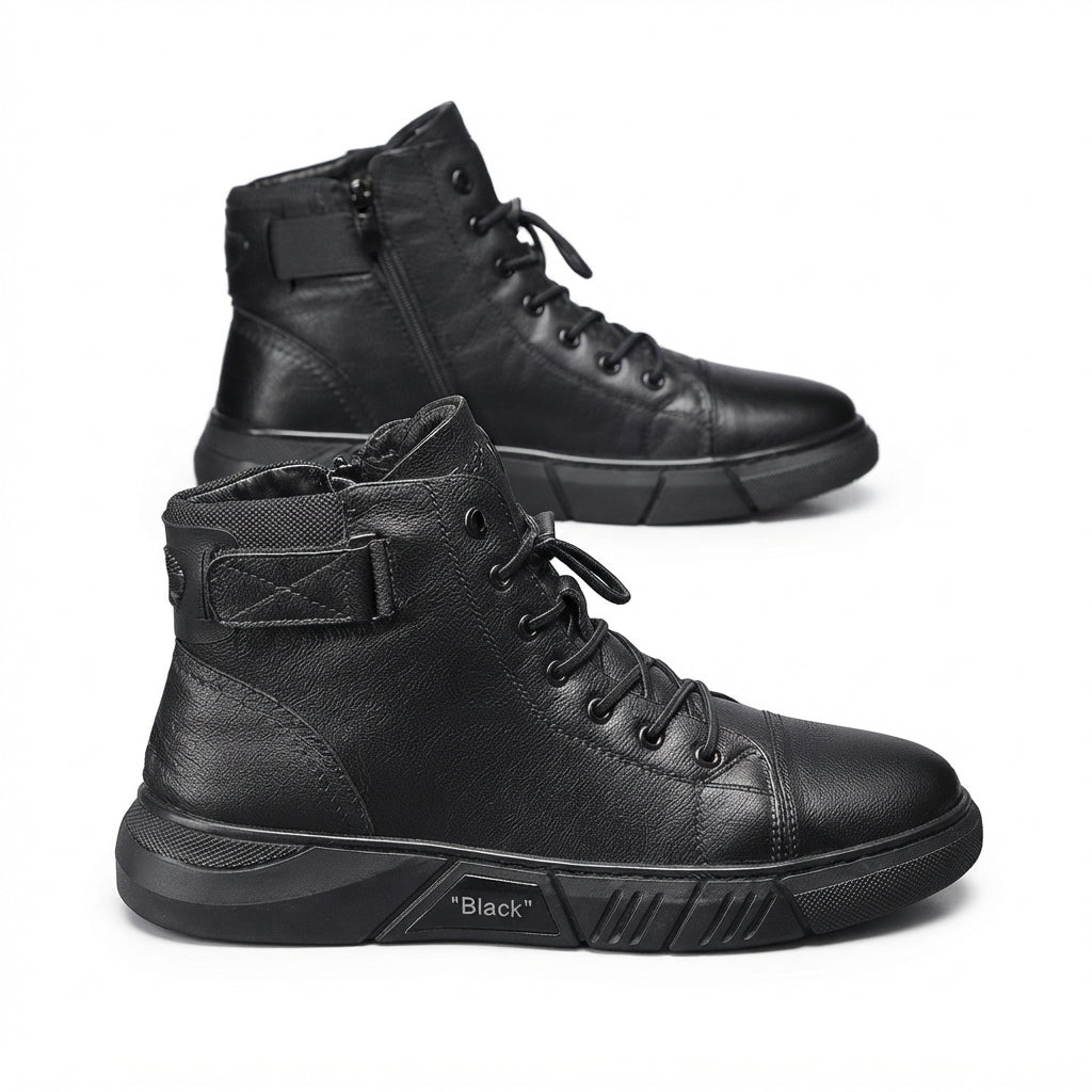 Men's Relaxed Leather Ankle Boots