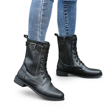 Women's Effortless Orthopedic  Lace-Up Biker Boots