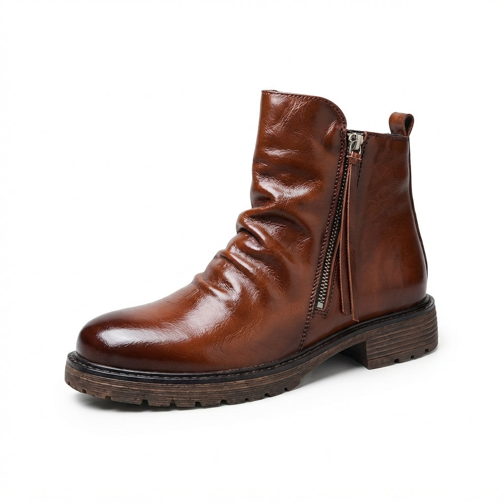 Men's Slouch Leather Boots