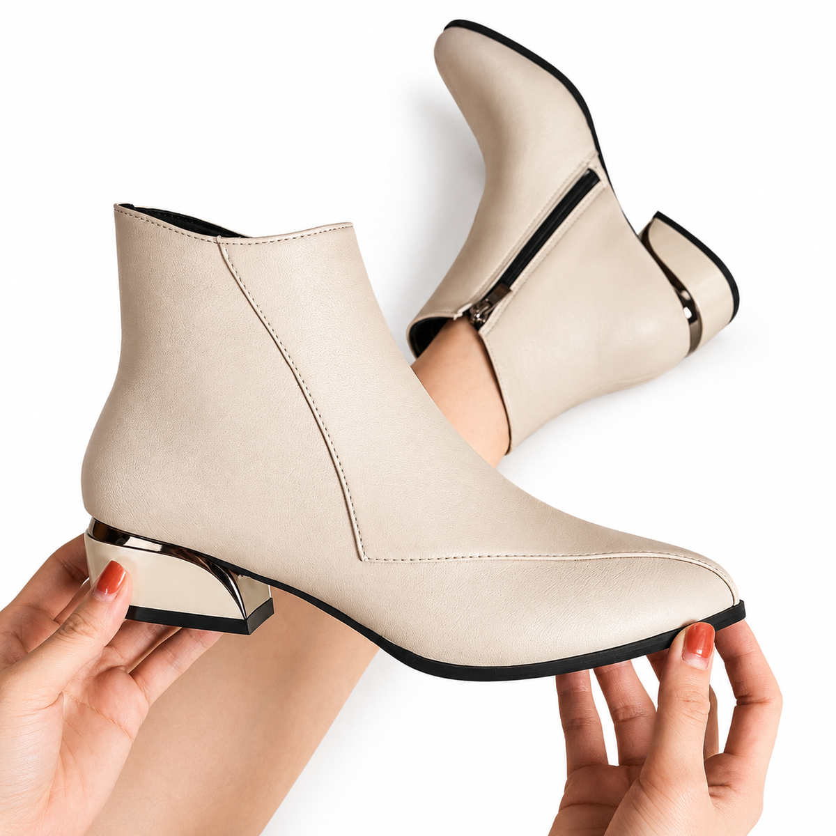 Women's Pointed-Toe Heeled Ankle Boots