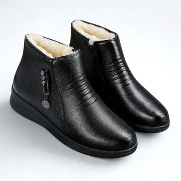 Women's Shearling-Lined Side-Zip Ankle Boots