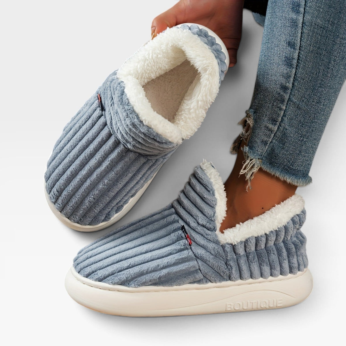 Women's Cozy Corduroy Slipper Boots