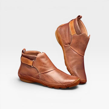 Women's Leather Ankle Boots – Cushioned Comfort Autumn Booties
