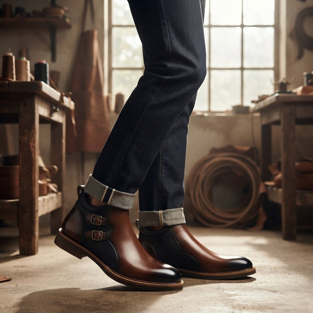 Men's Comfortable Leather Ankle Boots