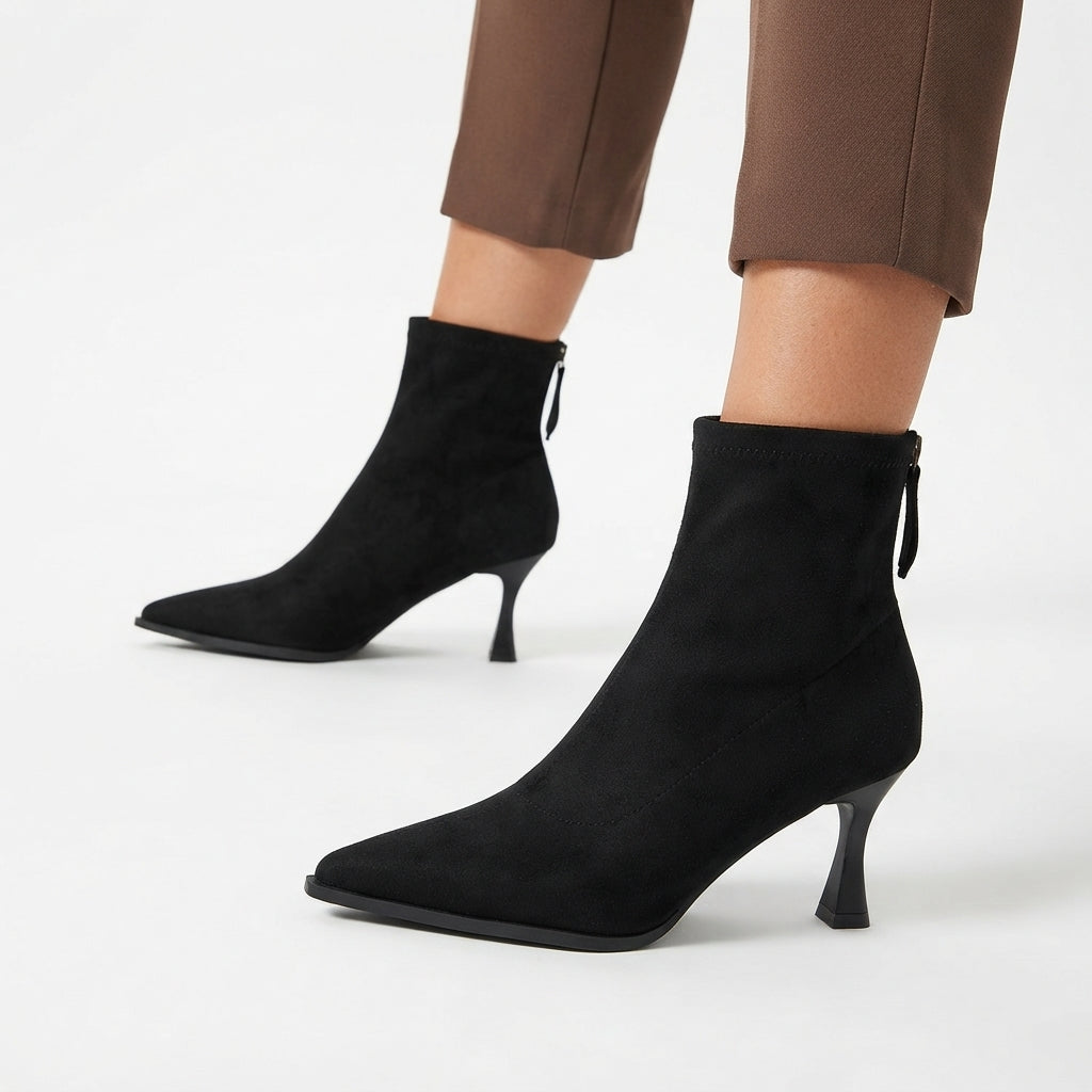 Women's Heeled Pointed Ankle Boots
