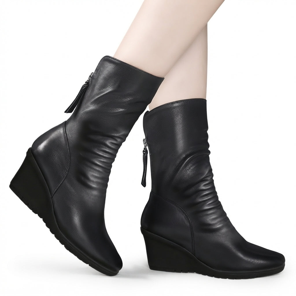 Women's Graceful Slouch Leather Boots