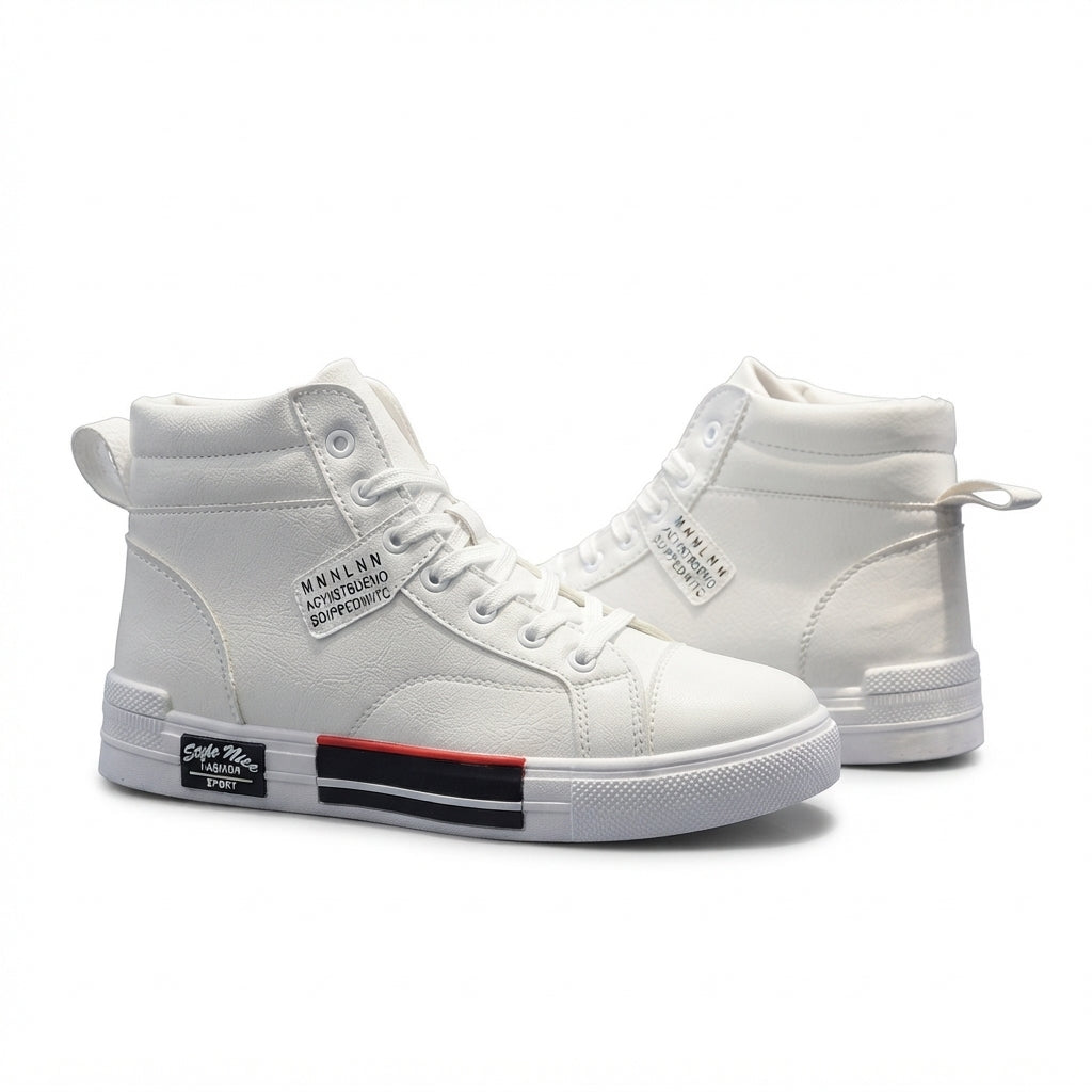 Men's Relaxed Lace-Up High-Top Trainers