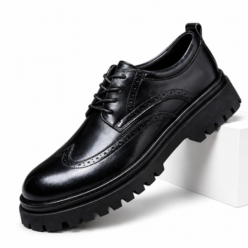 Men's Leather Brogue Derby Shoes