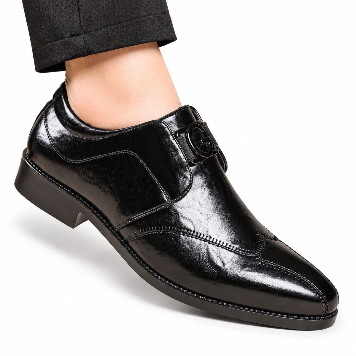 Men's Pointed Toe Leather Loafers
