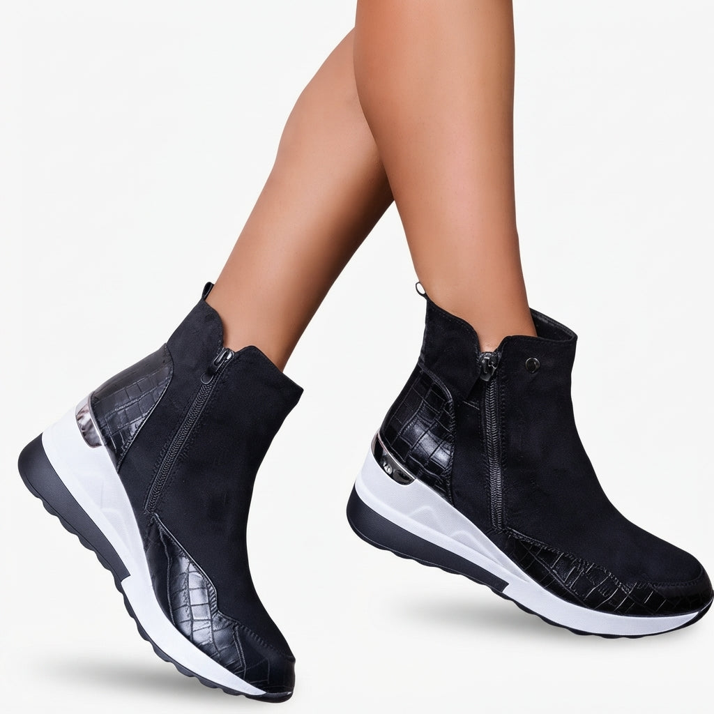 Women's Orthopedic Winter Heeled Ankle Boots