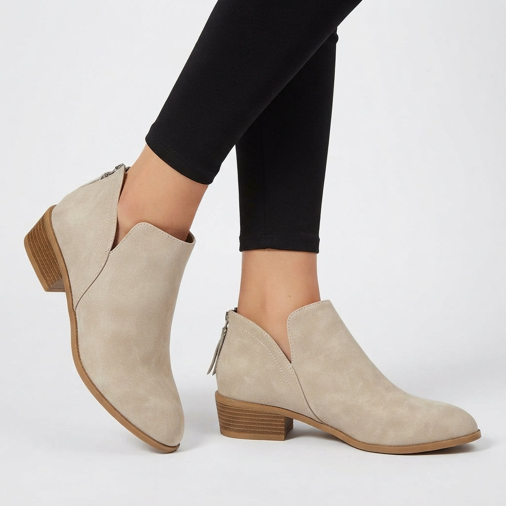Women's Comfortable Heel Pointed Toe Ankle Boots