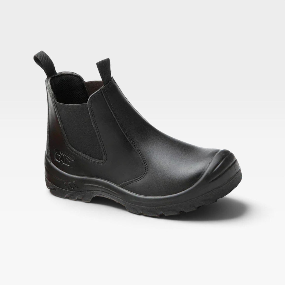 Men's Cowhide Leather Work Boots – Reinforced Toe Slip On Boots