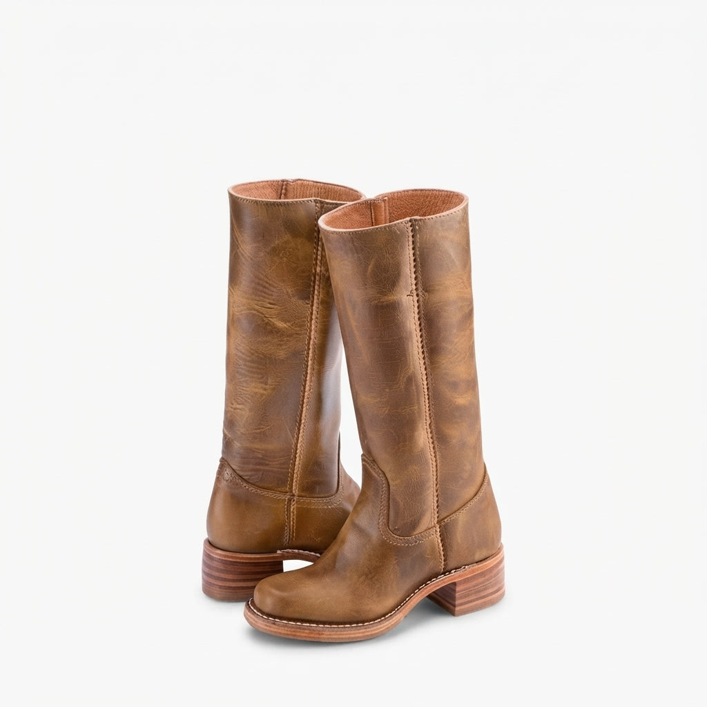 Women's Elegant Leather Knee High Boots