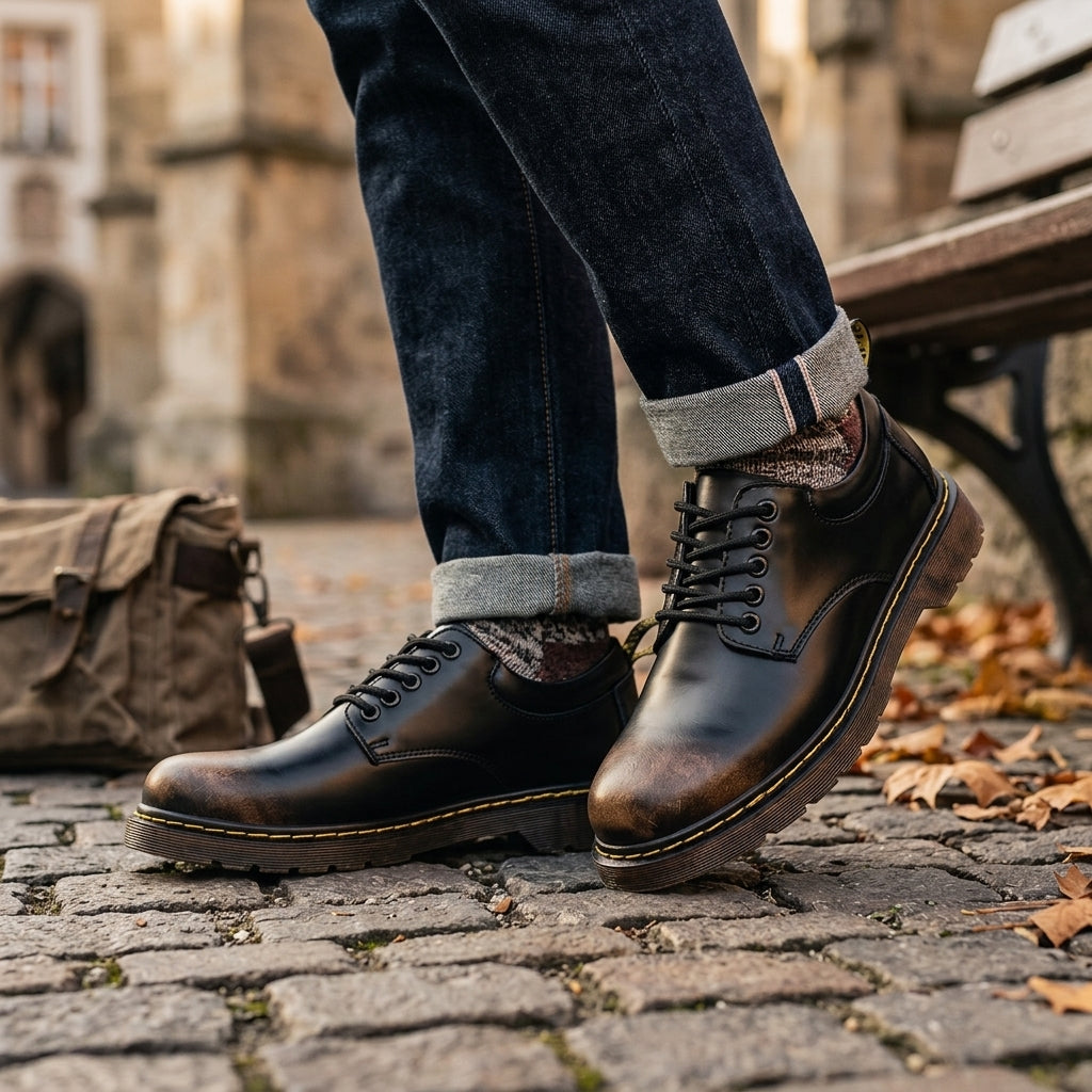 Men's Leather Derby Shoes
