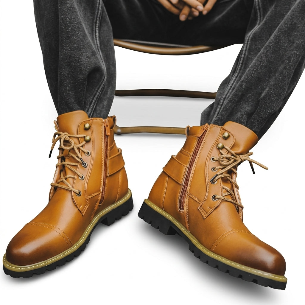 Men's Biker Combat Boots