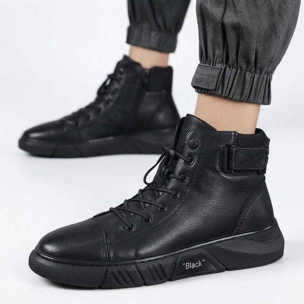 Men's Relaxed Leather Ankle Boots