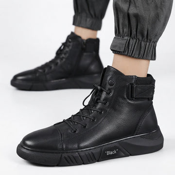 Men's Relaxed Leather Ankle Boots